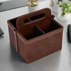 Doté Leatherette Multi-Utility Organiser - Brown