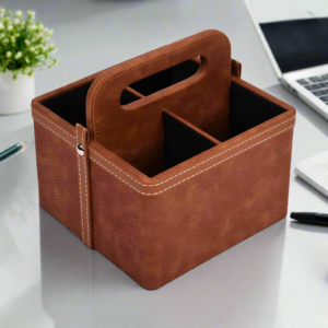 Doté Leatherette Multi-Utility Organiser - Tan