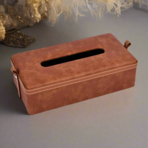 Doté Leatherette Rectangle Tissue Box - Tan
