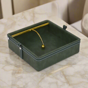 Doté Leatherette Weight Tissue Holder - Dark Olive
