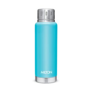 Milton Elfin Thermosteel Water Bottle | Double-Wall Vacuum Insulated, Hot & Cold, Leak-Proof & BPA-Free - Light Blue, 300 ml