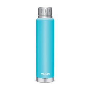 Milton Elfin Thermosteel Water Bottle | Double-Wall Vacuum Insulated, Hot & Cold, Leak-Proof & BPA-Free - Light Blue, 500 ml