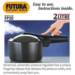 Hawkins Futura 2L Hard Anodised Pressure Cooker FP20 image 2