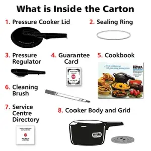 Hawkins Futura 2L Hard Anodised Pressure Cooker FP20 image 6