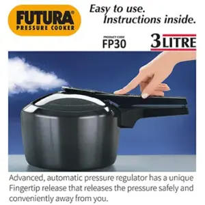 Hawkins Futura 3L Hard Anodised Pressure Cooker FP30 image 2