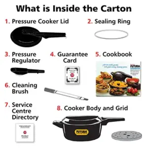 Hawkins Futura 4L Pressure Cooker FP40 – Hard Anodised image 6