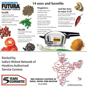 Hawkins Futura 4L Stainless Steel Cooker FSS40 image 3