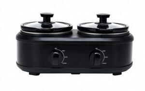 Pringle FW1807 Electric Double Slow Cooker, 2.5L (1.25L x 2 Pots) – Black
