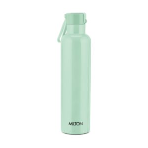 Milton Felice Thermosteel Water Bottle | Double-Wall Vacuum Insulated, Hot & Cold, Leak-Proof & BPA-Free - Light Green, 880 ml