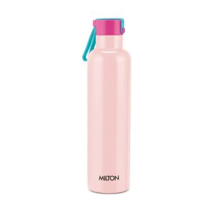 Milton Felice Thermosteel Water Bottle | Double-Wall Vacuum Insulated, Hot & Cold, Leak-Proof & BPA-Free - Pink, 880 ml