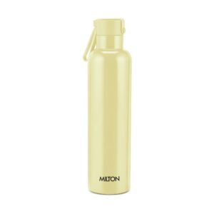 Milton Felice Thermosteel Water Bottle | Double-Wall Vacuum Insulated, Hot & Cold, Leak-Proof & BPA-Free - Ivory, 880 ml