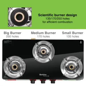 Hawkins Fuel Saver 3 Burner Gas Stove (GSFS3) image 2