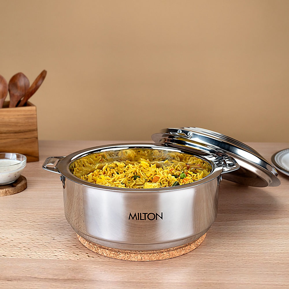 Milton Galaxia Stainless Steel Casserole — Bihari Bartan Bhandar