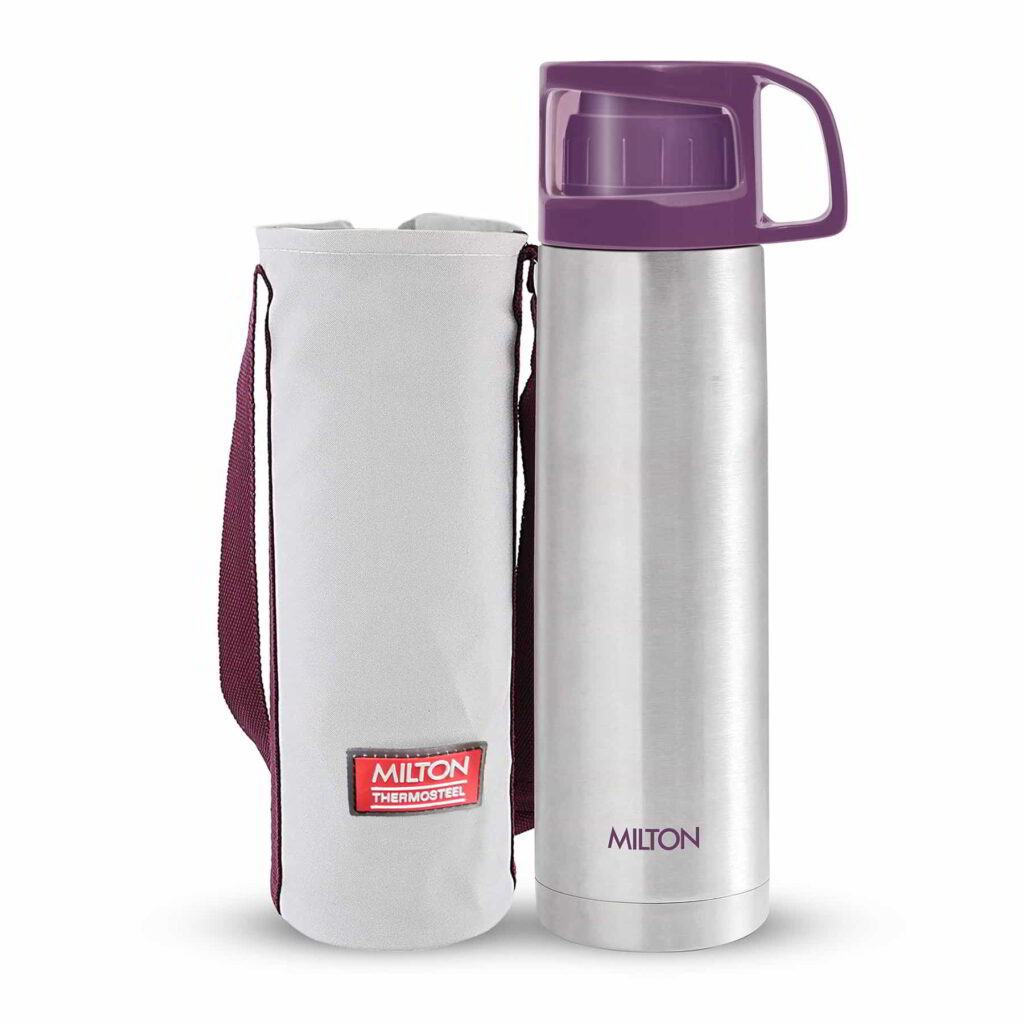 Milton Glassy Thermosteel Flask | Double-Wall Vacuum Insulated, Hot & Cold, Leak-Proof & BPA-Free