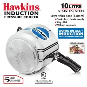 Hawkins Stainless Steel 10L Pressure Cooker HSS10 image 2