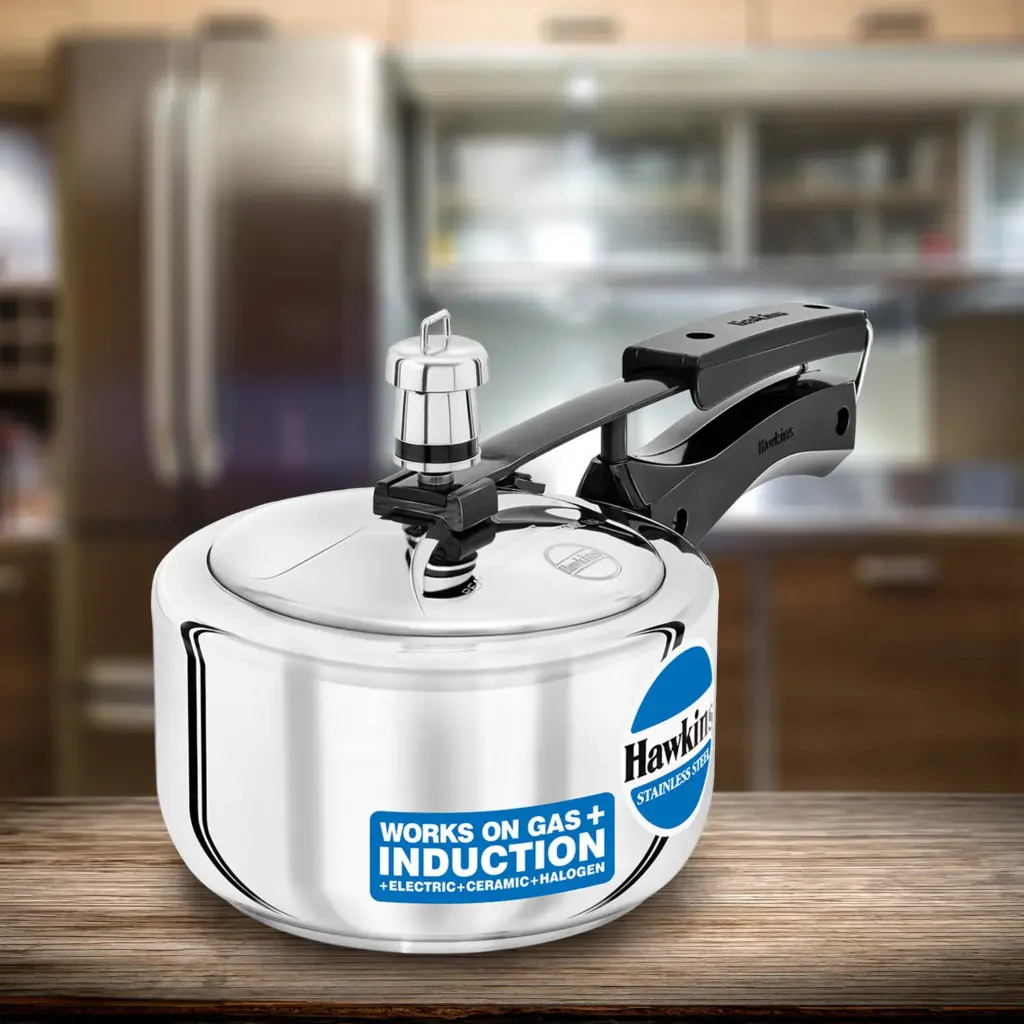Hawkins Stainless Steel 1.5L Pressure Cooker HSS15 — Bihari Di Hatti