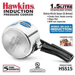 Hawkins Stainless Steel 1.5L Pressure Cooker HSS15 image 2