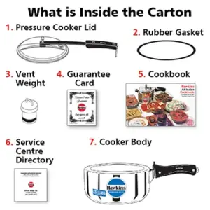 Hawkins Stainless Steel 3L Tall Pressure Cooker HSS3T image 5