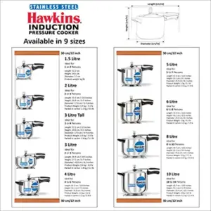 Hawkins Stainless Steel 3L Tall Pressure Cooker HSS3T image 6