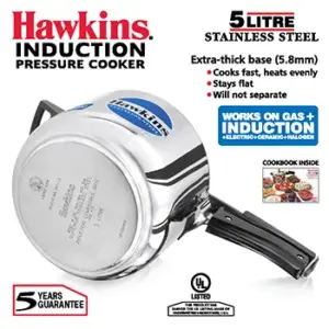 Hawkins Stainless Steel 5L Pressure Cooker HSS50 image 2