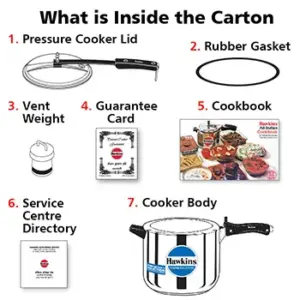 Hawkins Stainless Steel 6L Pressure Cooker HSS60 image 5