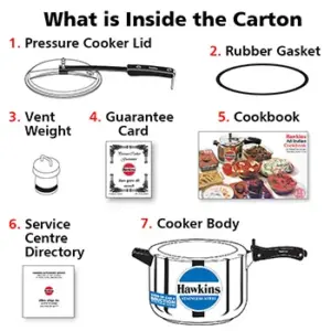 Hawkins Stainless Steel 8L Pressure Cooker HSS80 image 5