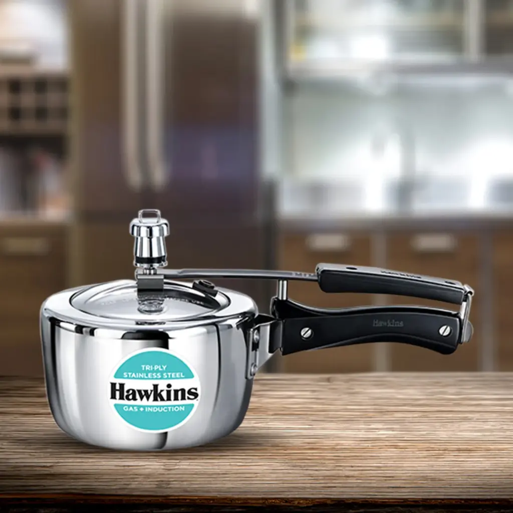 Hawkins Triply 1.5L Stainless Steel Pressure Cooker HSST15 — Bihari Di Hatti