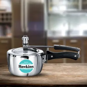 Hawkins Triply 1.5L Stainless Steel Pressure Cooker HSST15 image 1
