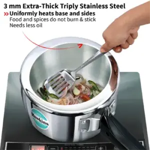 Hawkins Triply 1.5L Stainless Steel Pressure Cooker HSST15 image 2