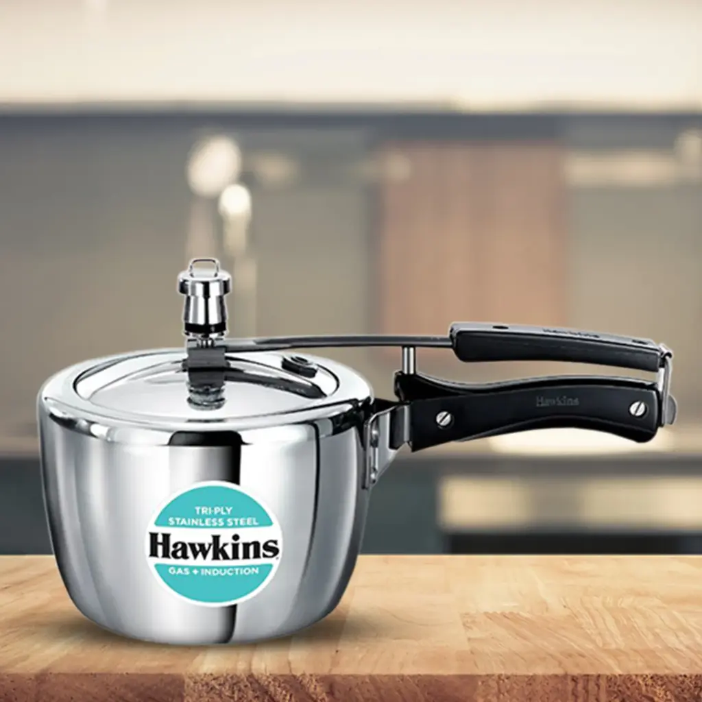 Hawkins Triply 2.5L Stainless Steel Pressure Cooker HSST25 — Bihari Di Hatti