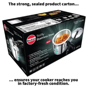 Hawkins Triply 2.5L Stainless Steel Pressure Cooker HSST25 image 6