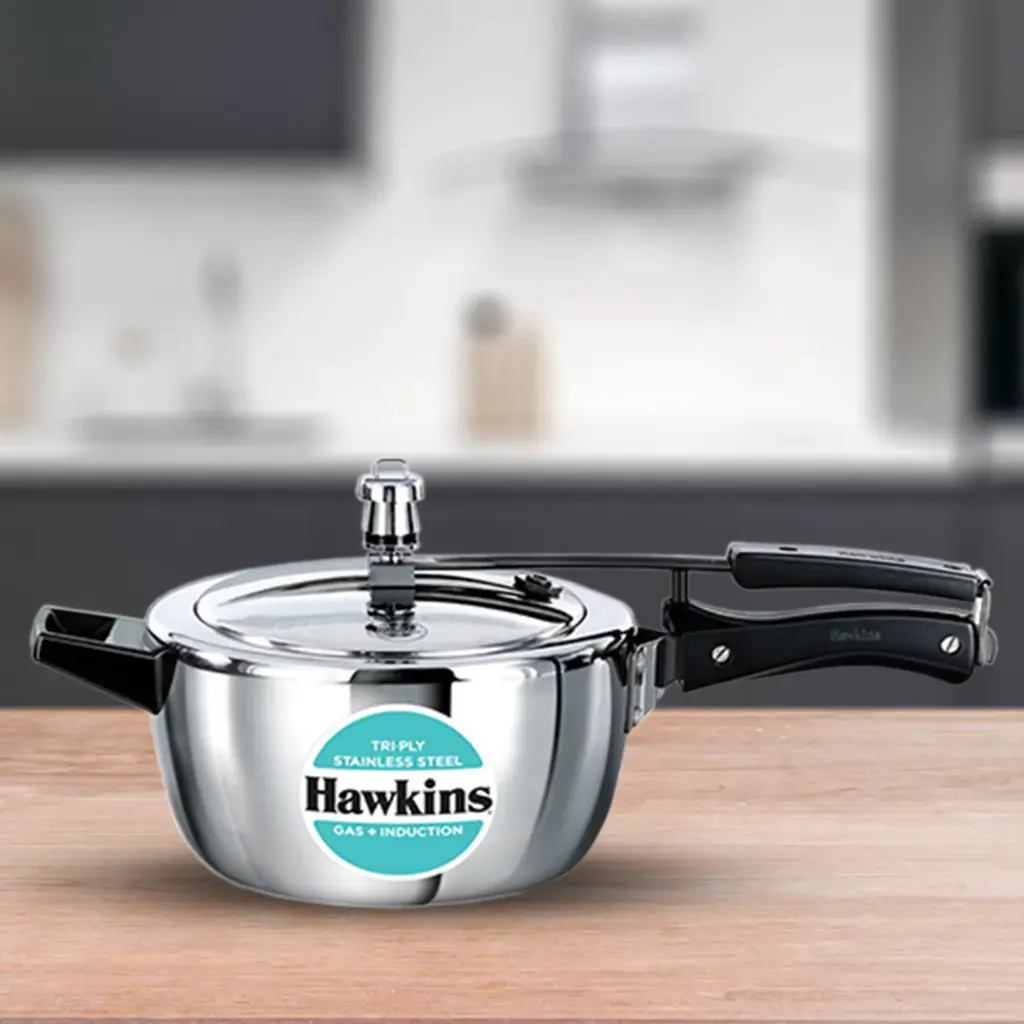Hawkins Triply 3.5L Stainless Steel Pressure Cooker HSST35 — Bihari Di Hatti