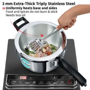 Hawkins Triply 3.5L Stainless Steel Pressure Cooker HSST35 image 3