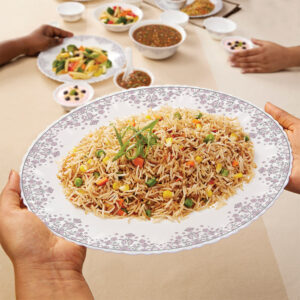 Larah by Borosil Opalware Dinner Set | Lightweight, Chip-Resistant, Microwave & Dishwasher Safe image 5