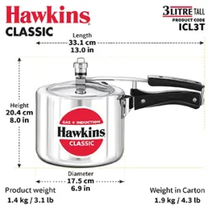 Hawkins Classic Induction 3L Tall Pressure Cooker ICL3T image 4