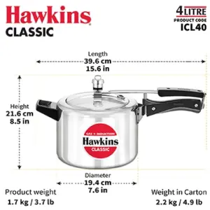 Hawkins Classic Induction 4L Pressure Cooker ICL40 image 4