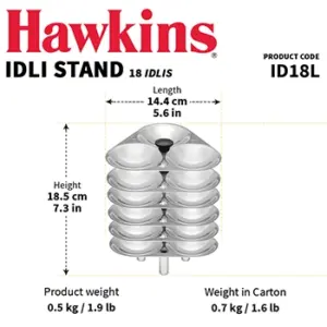 Hawkins 18 Large Idli Stand for Cooker – ID18L image 3