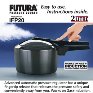 Hawkins Futura 2L Hard Anodised Induction Pressure Cooker IFP20 image 2