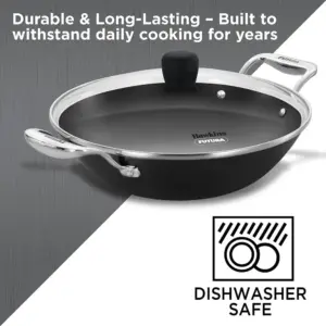 Induction Compatible Futura Ironman Slim Cast Iron Kadhai 2.5 Litre with Glass Lid (IMK25G) image 5