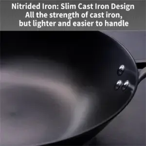 Induction Compatible Futura Ironman Slim Cast Iron Kadhai 4.75 Litre Stir-Fry Wok (IMW475) image 2