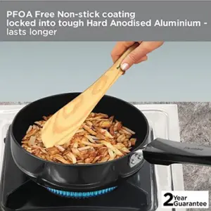 Induction Compatible Nonstick Frying Pan 16 cm with Glass Lid (INF16G) image 2