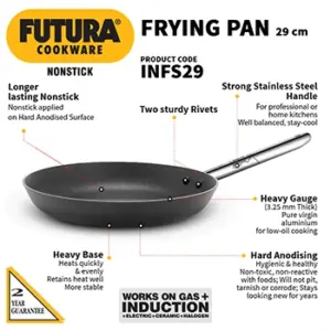Hawkins Futura 29cm Non-Stick Fry Pan with Stainless Handle image 2