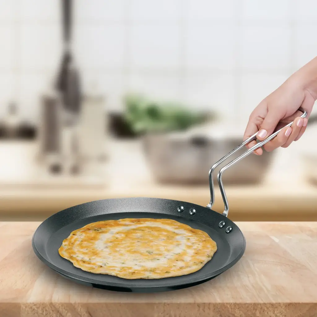 Induction Compatible Nonstick Flat Tava 26 cm (4.88 mm Thick) (INFT26) — Bihari Di Hatti