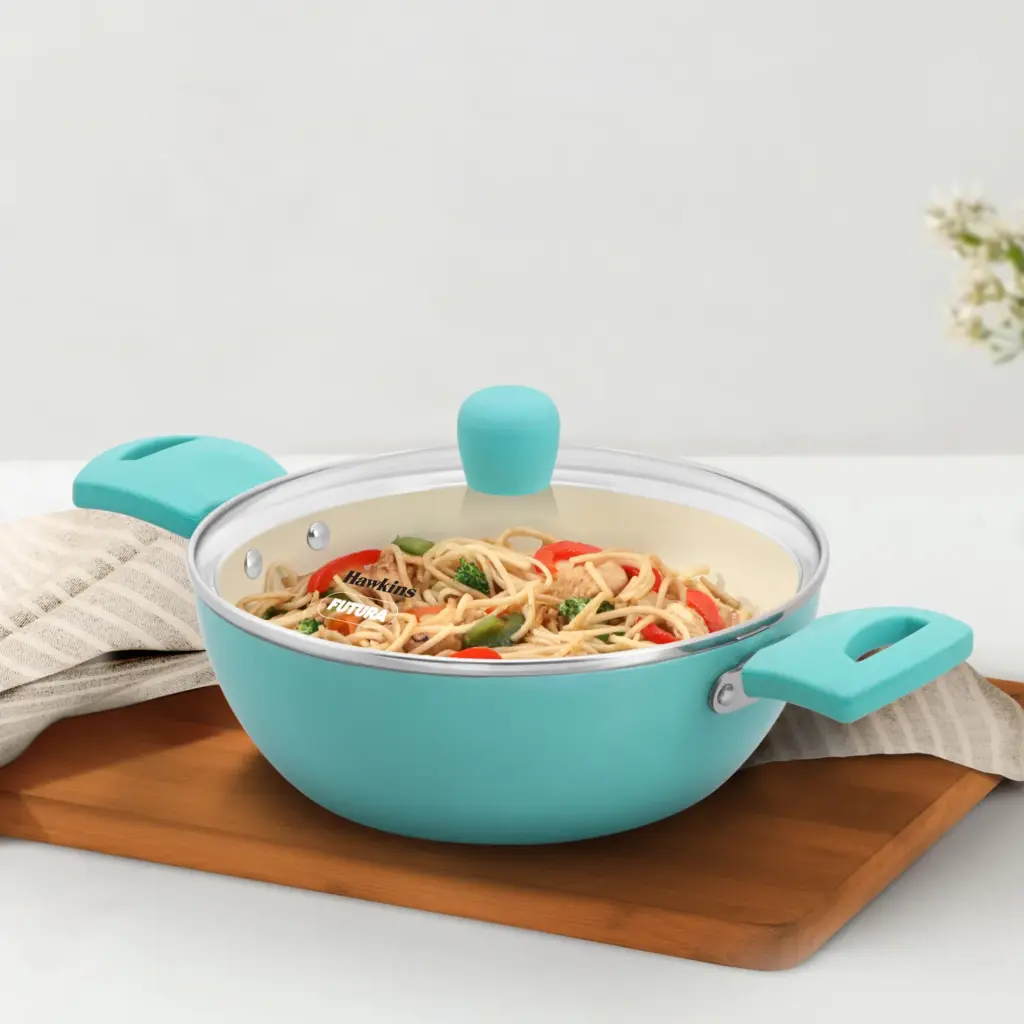 Aqua Die Cast Cook n Serve Casserole 2 Litre with Glass Lid (IUC20G) — Bihari Di Hatti