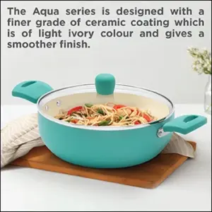Aqua Die Cast Cook n Serve Casserole 3 Litre with Glass Lid (IUC30G) image 2