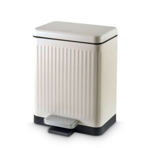 Jacques Pedal Dustbin, 6 & 10 Litres | Designer Step Waste Bin with Soft-Close Lid | Matte Finish, Removable Bucket - 6 Litres, Milky White