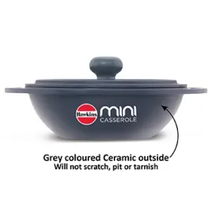 Die Cast Grey Round Mini Casserole 0.75 Litre with Lid (MCRG75) image 6
