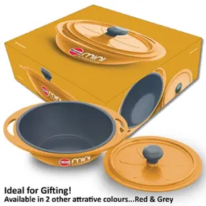Die Cast Yellow Round Mini Casserole 0.75 Litre with Lid (MCRY75) image 2