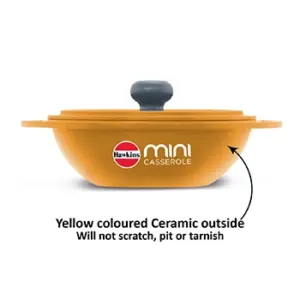 Die Cast Yellow Round Mini Casserole 0.75 Litre with Lid (MCRY75) image 6