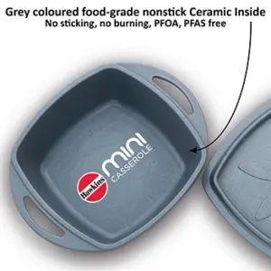 Die Cast Grey Square Mini Casserole 0.75 Litre with Lid (MCSG75) image 5